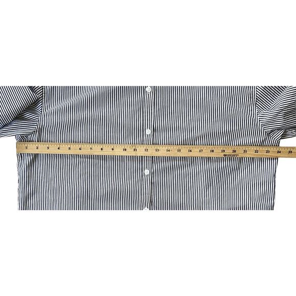 Gloria Vanderbilt Amanda Monogram Cotton Button Down Shirt Women's Large - Picture 3 of 6